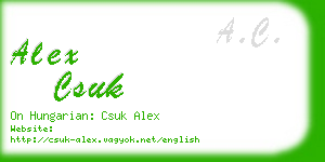 alex csuk business card